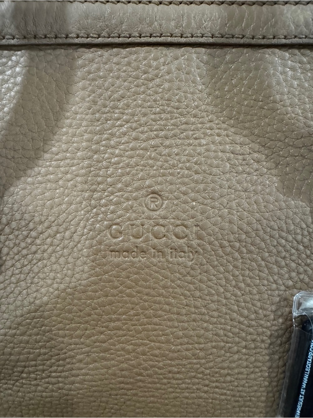 🤎 Gucci Pebbled Leather Dome Crossbody Satchel Bag Beige Nude Authentic COA - Picture 4 of 16